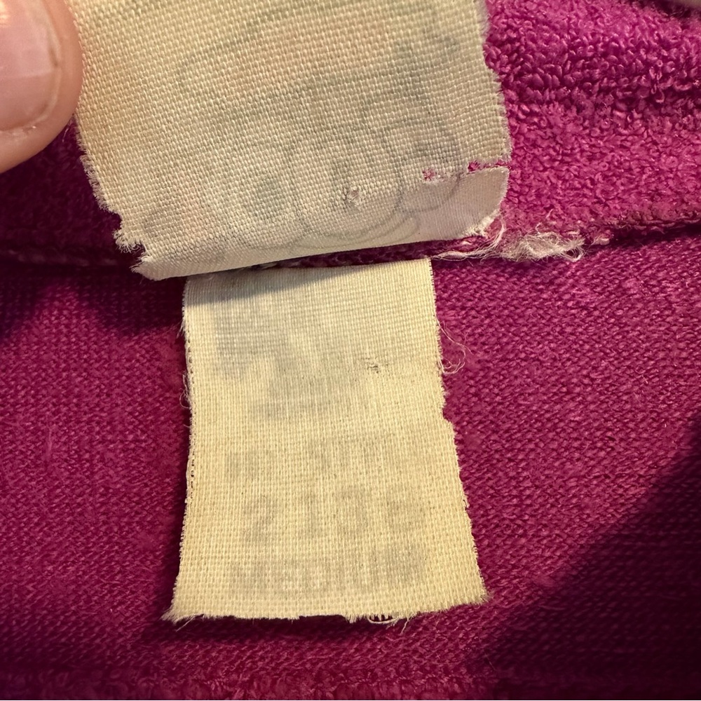 VTG 1970s magenta terrycloth midi dress. Pididdle California brand. Size Medium. - Picture 6 of 9